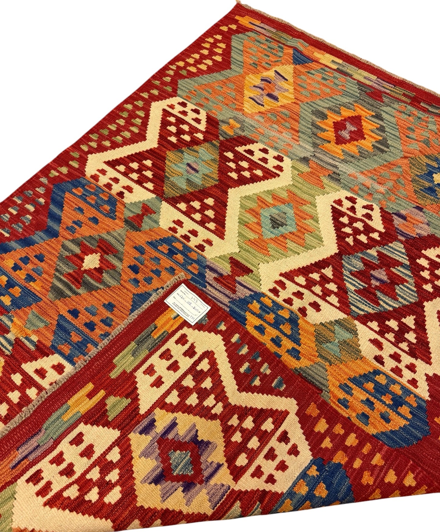 Handgeweven Afghaanse Kelim 118 x 170 cm | 100% Schapenwol