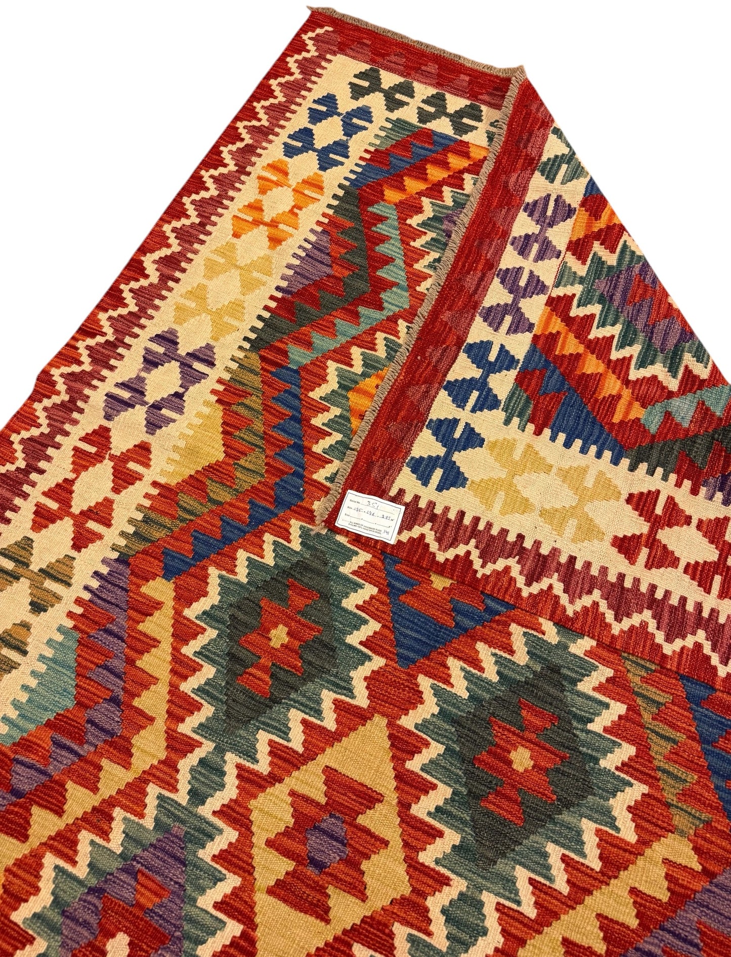 Afghaanse Kelim 146 x 195 cm – Handgeweven Wol