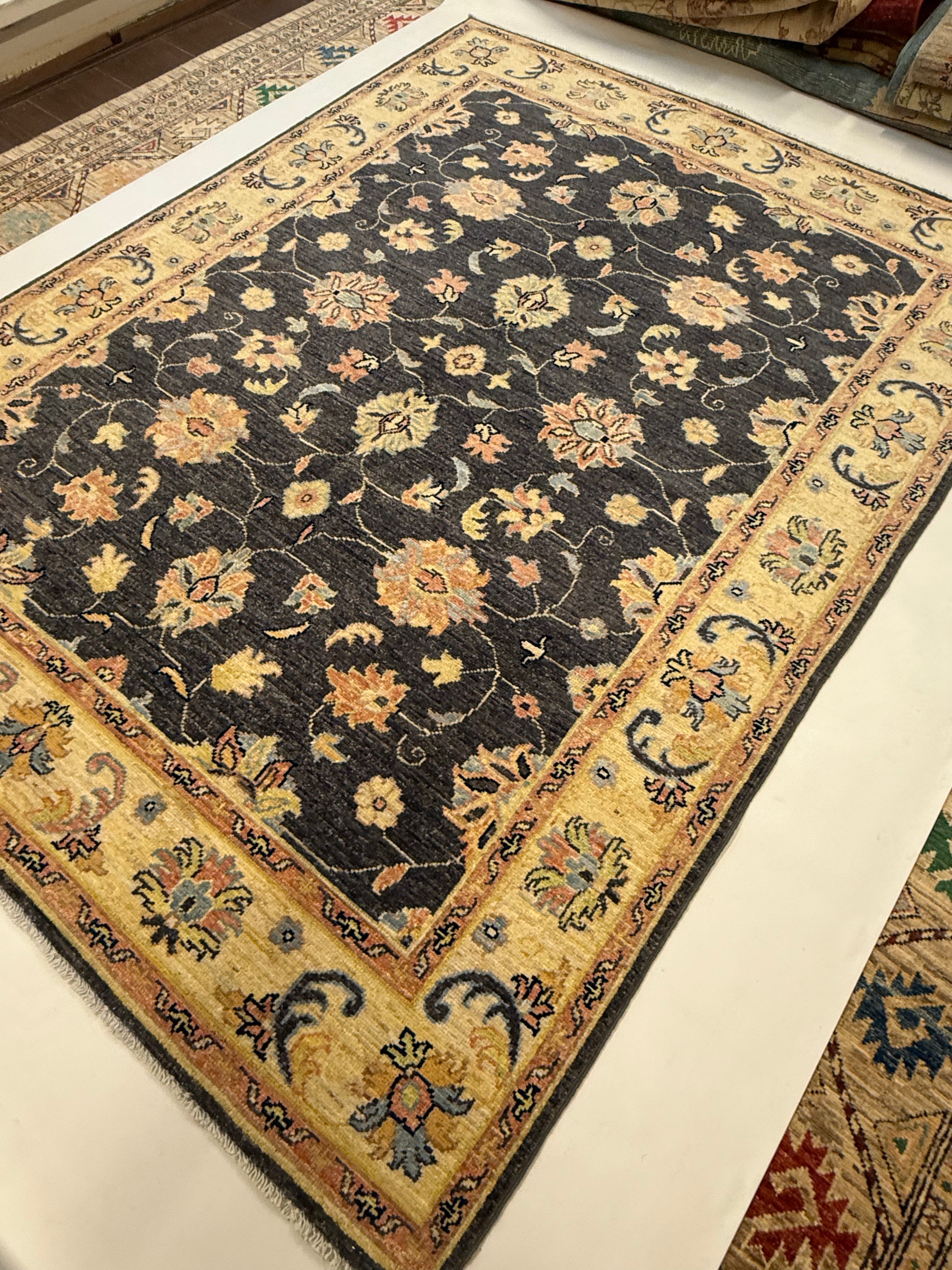 Afghaans Handgeknoopt Ziegler Tapijt 155 x 204 cm
