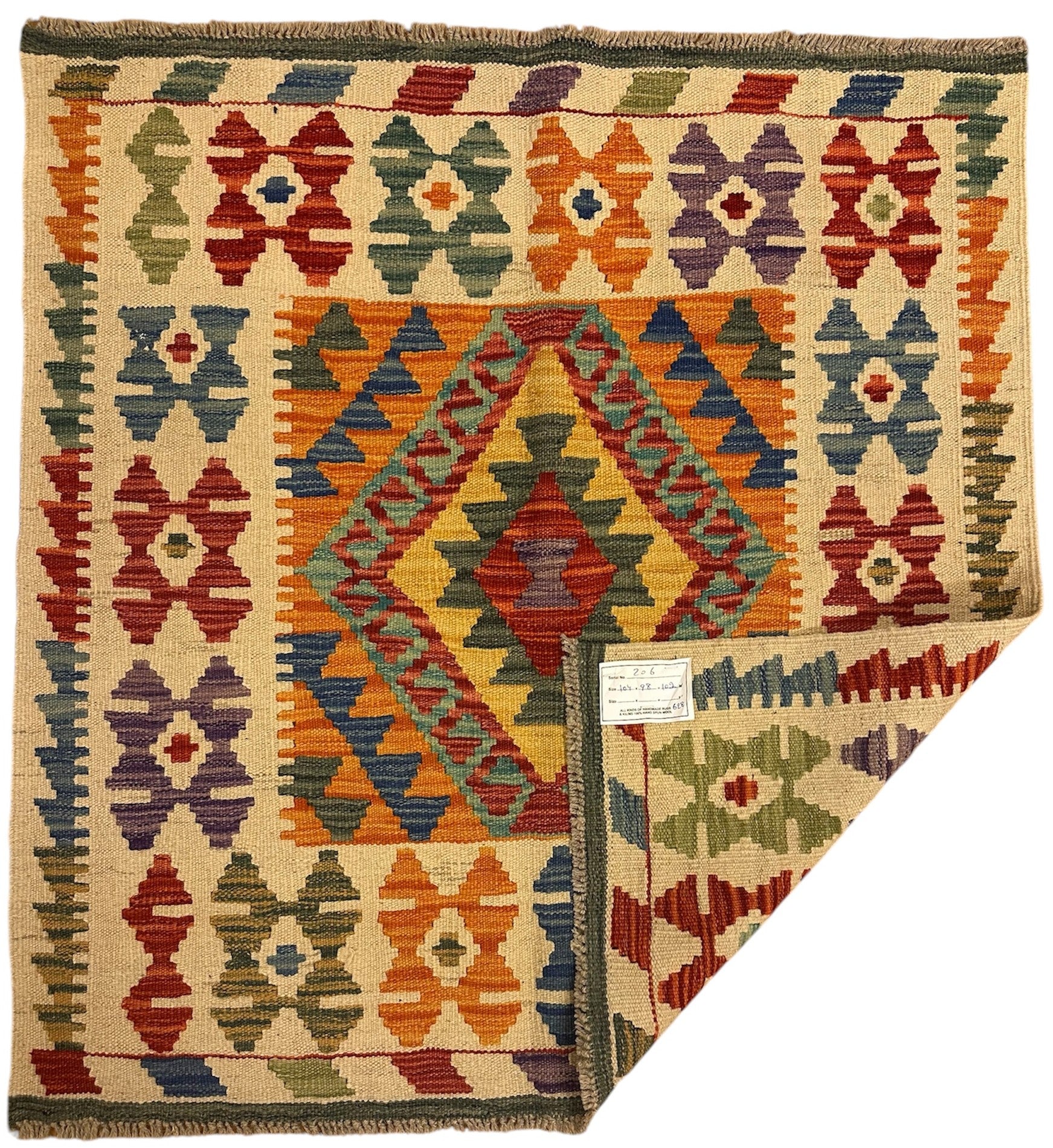 AFGHAANSE KELIM 98 X 104 CM