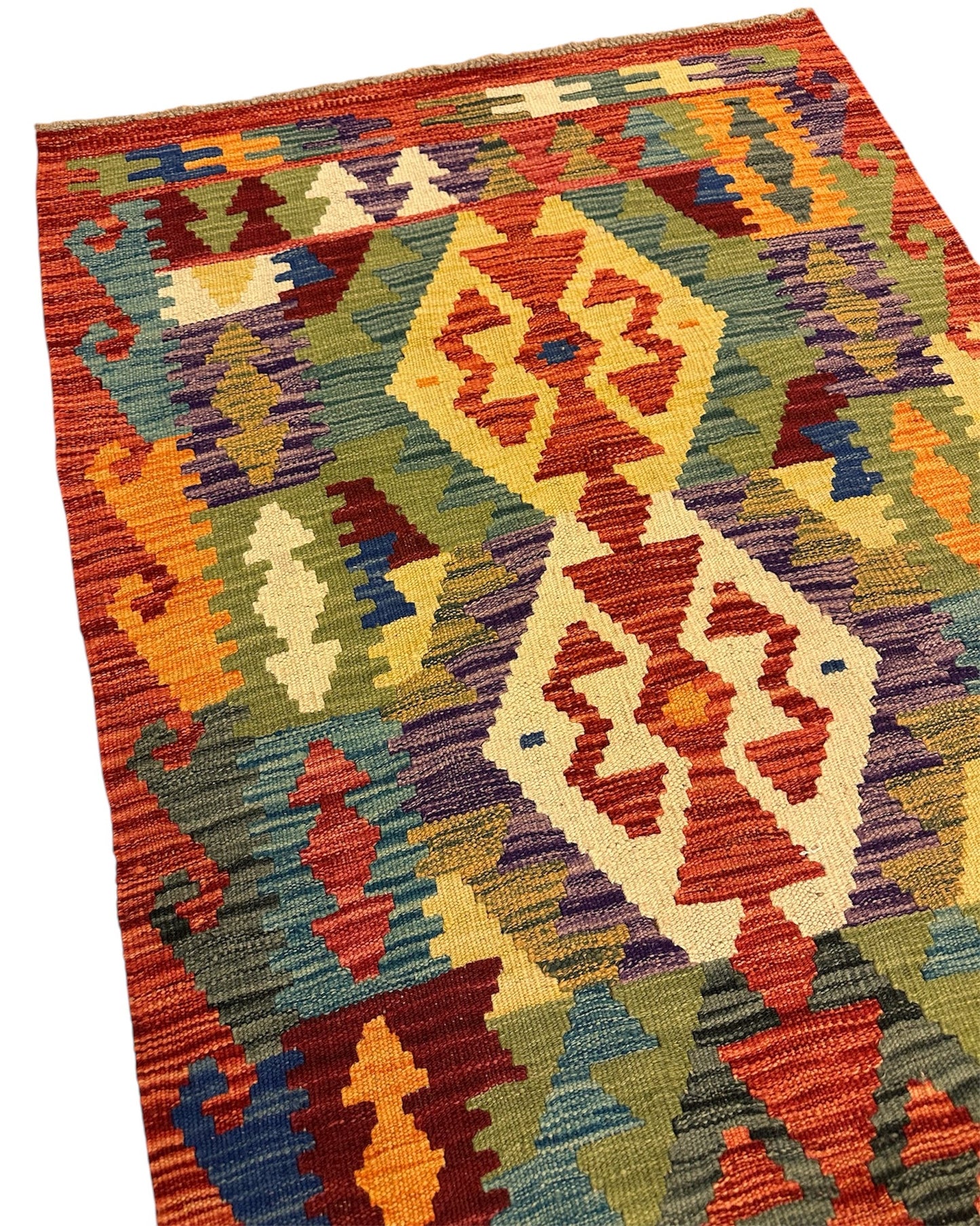 Afghaans Handgeweven Kelim Tapijt 82 x 146 cm | 100% Schapenwol