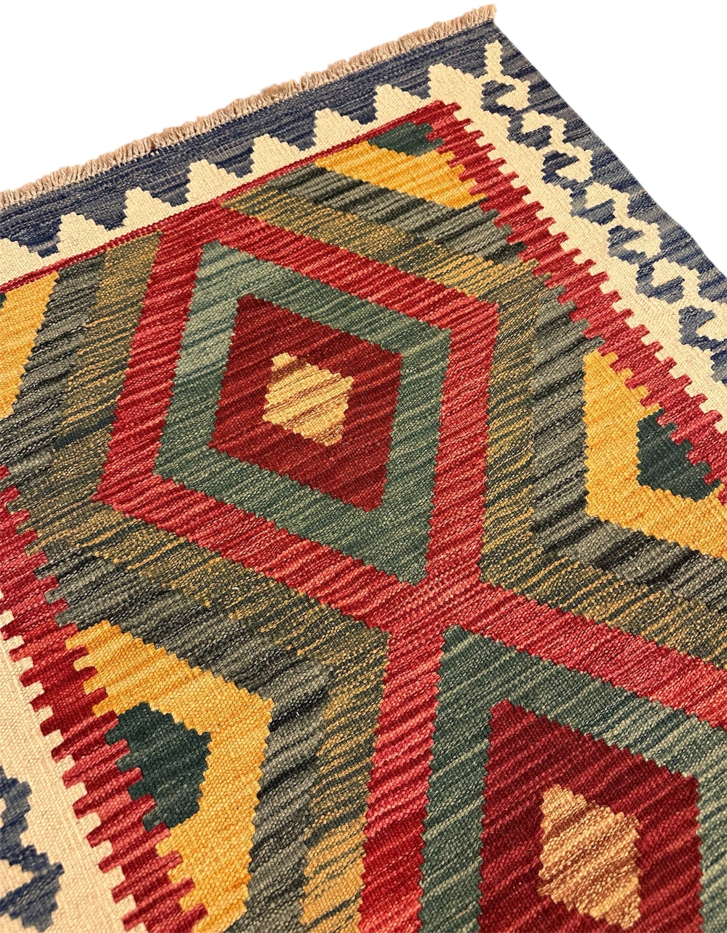 Handgeweven Afghaanse Kelim 79 x 144 cm | 100% Schapenwol