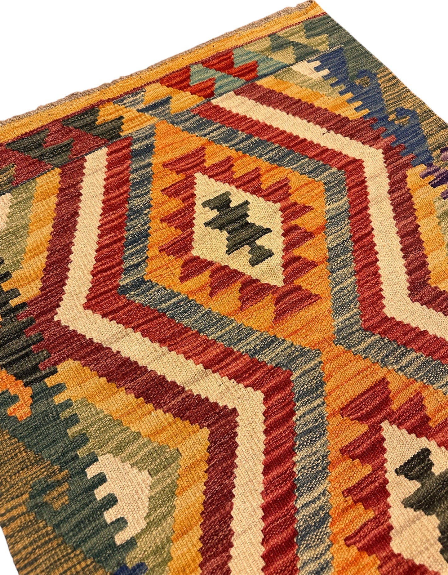 Afghaanse Kelim 79 x 150 cm – Handgeweven Wol