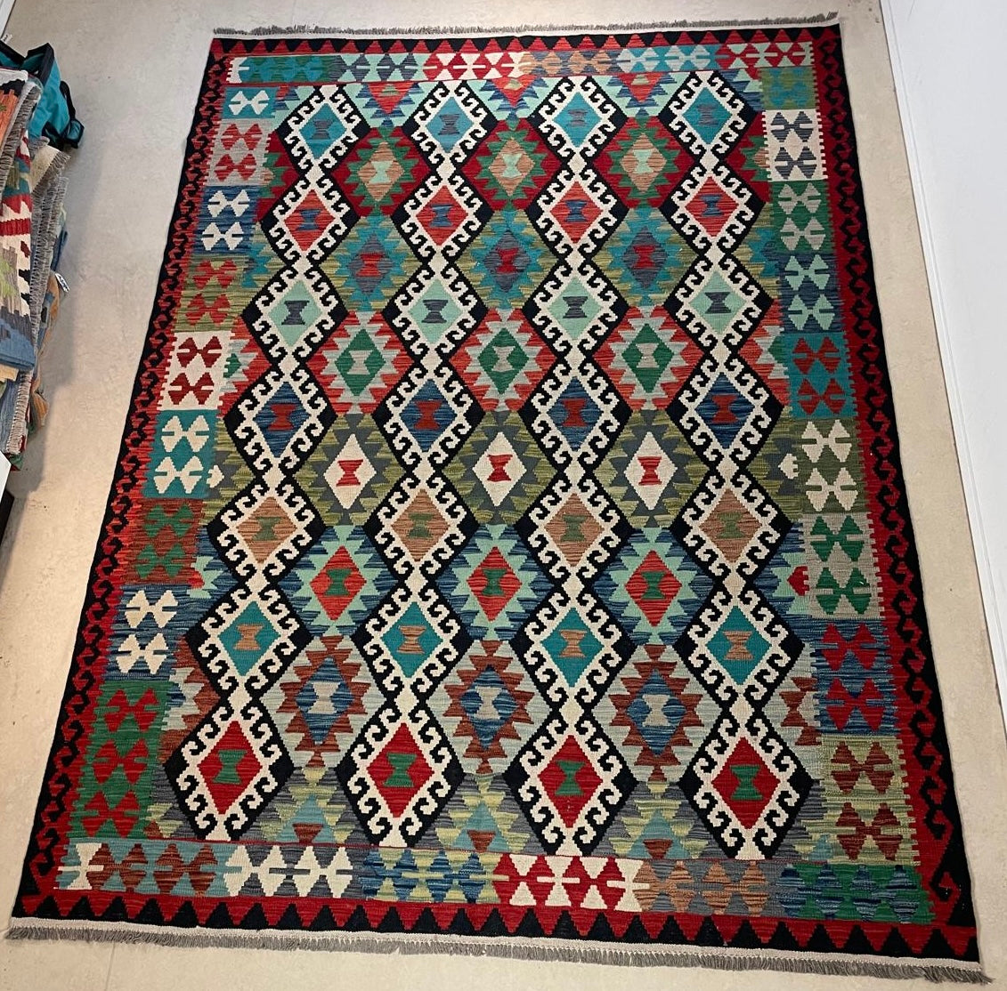 Afghaanse Kelim 203 x 300 cm – Handgeweven 100% Wol