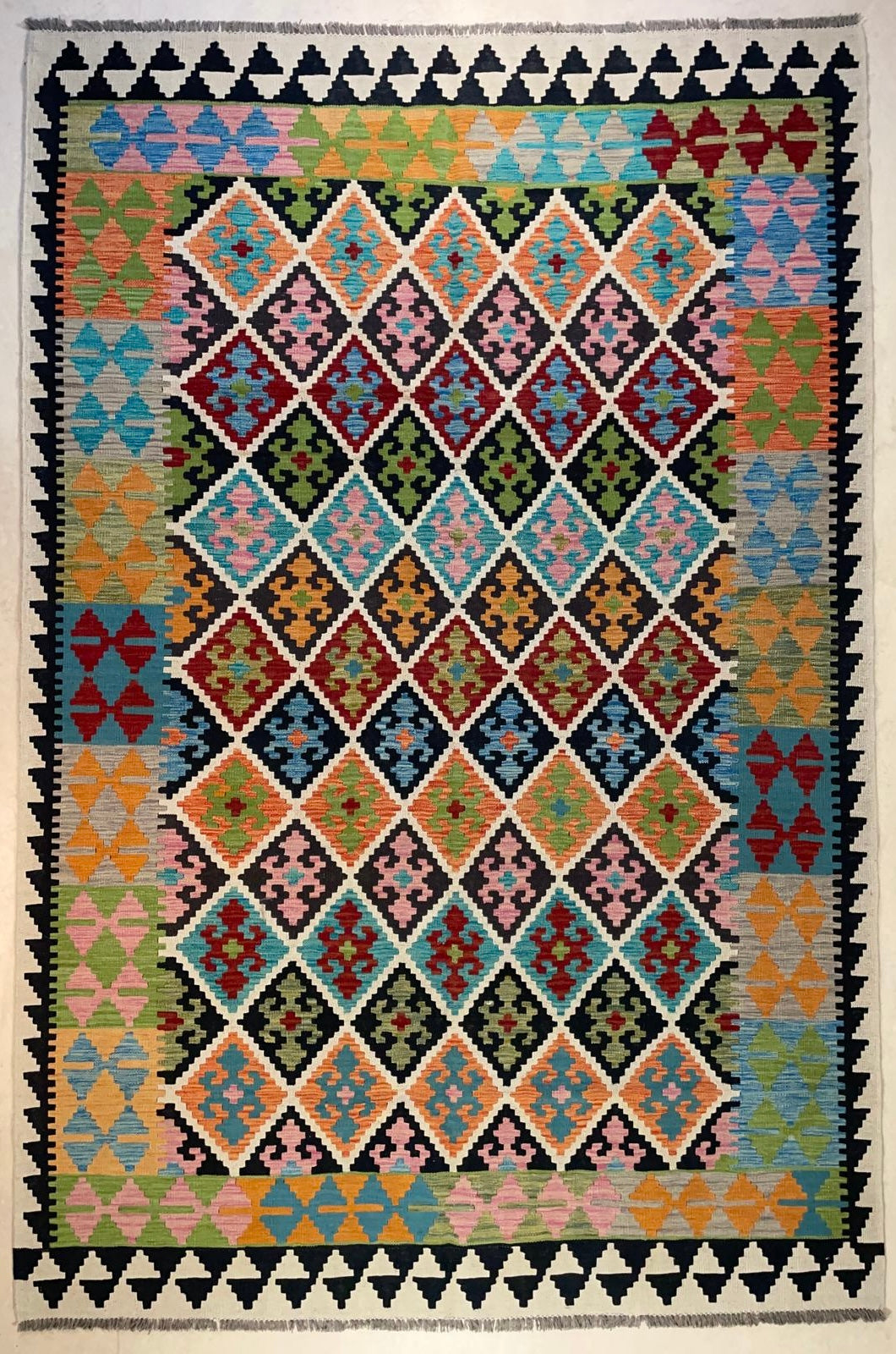 Afghaanse Kelim 202 x 293 cm – Handgeweven Wol