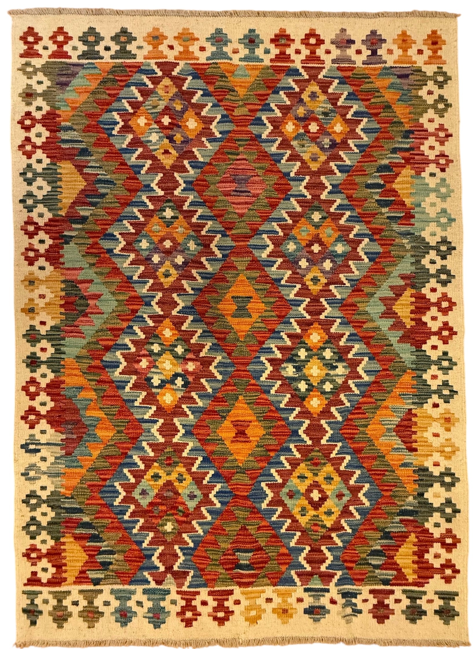 AFGHAANSE KELIM 126 X 173 CM