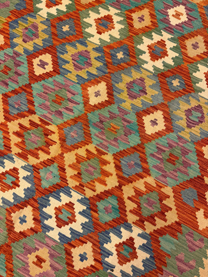 Afghaanse Kelim 204 x 300 cm – Handgeweven Wol