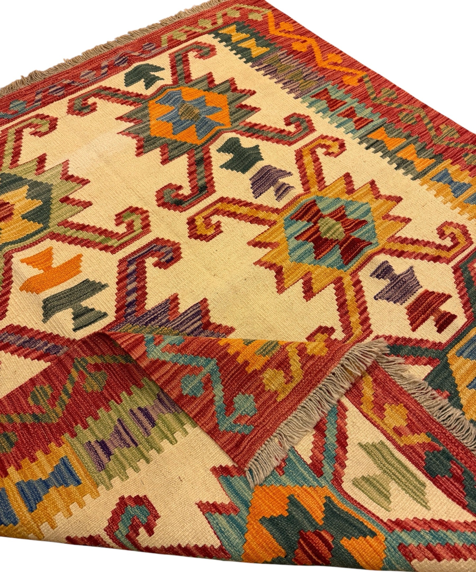 AFGHAANSE KELIM 148 X 153 CM