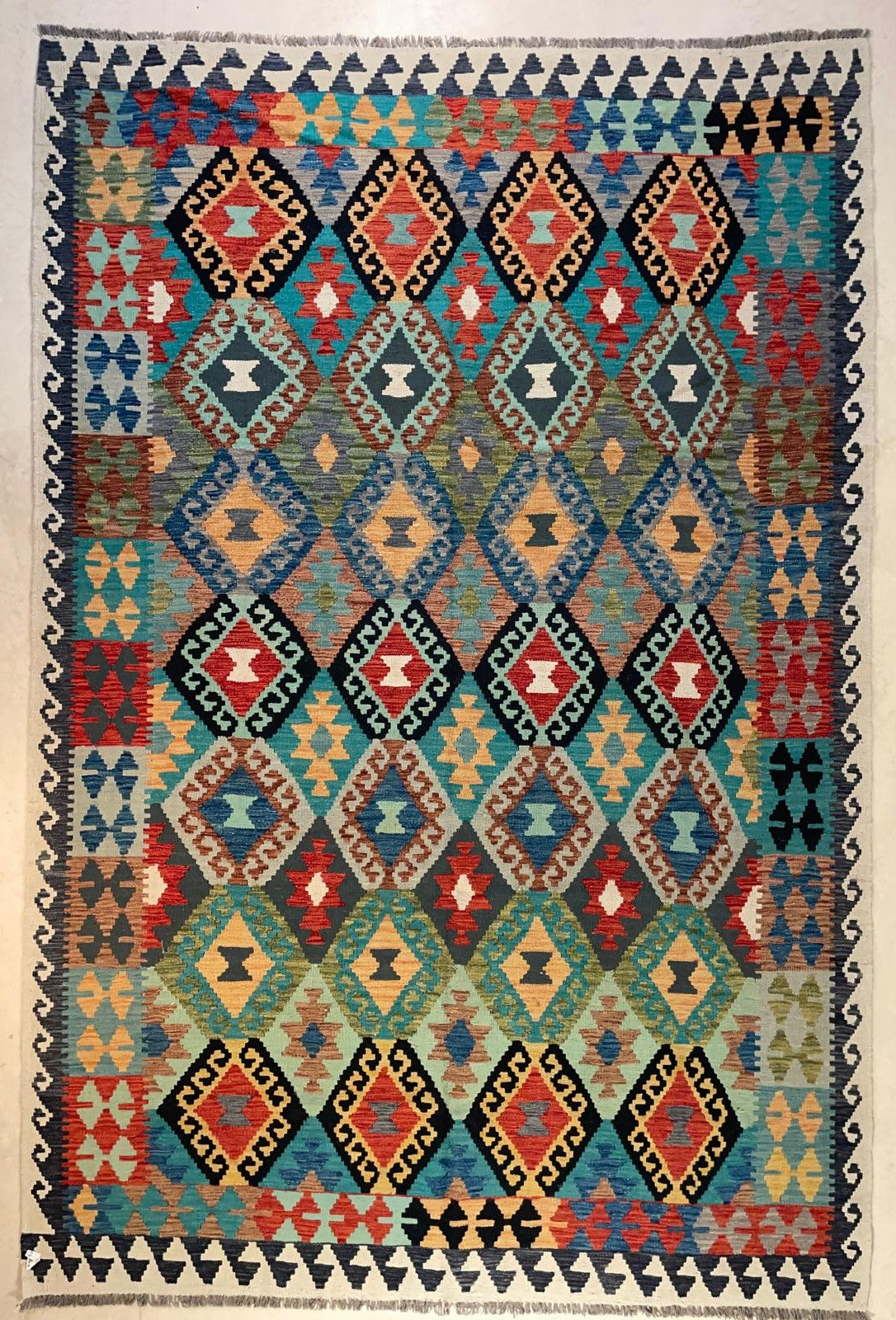 Afghaanse Kelim 197 x 297 cm – Handgeweven Wol