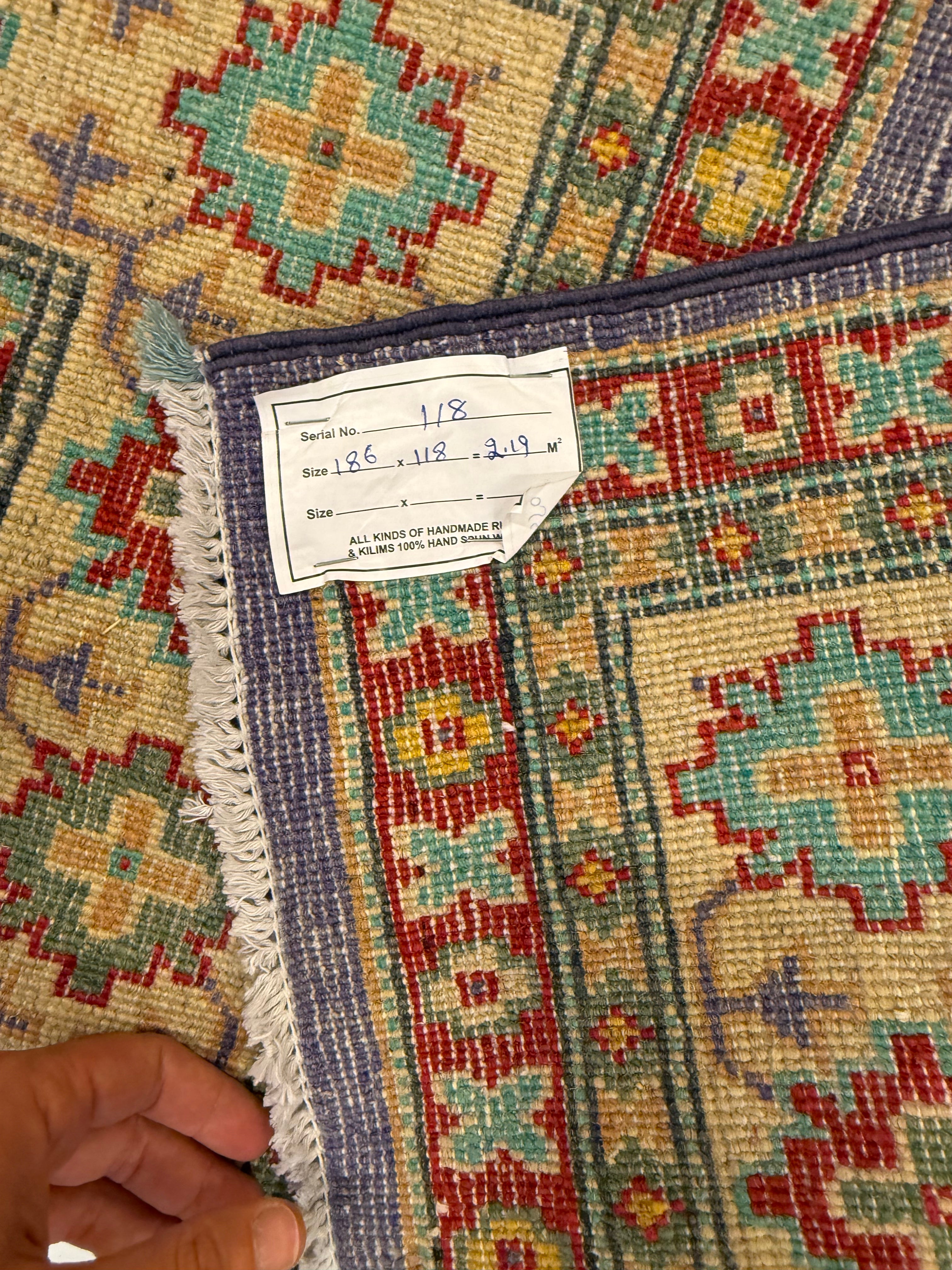 AFGHAANSE KAZAK 118 x 186 CM