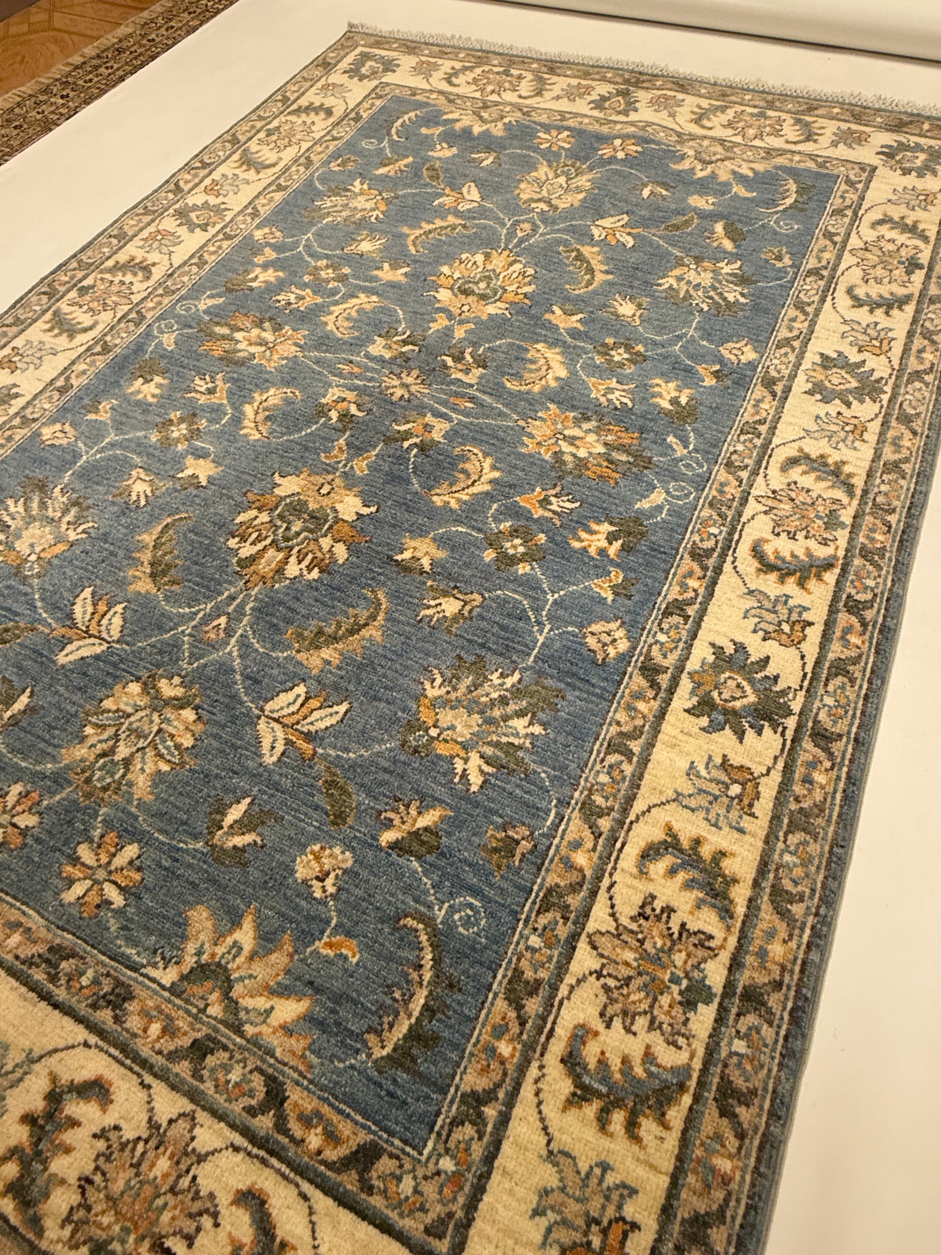 Afghaans Handgeknoopt Ziegler Tapijt 126 x 182 cm