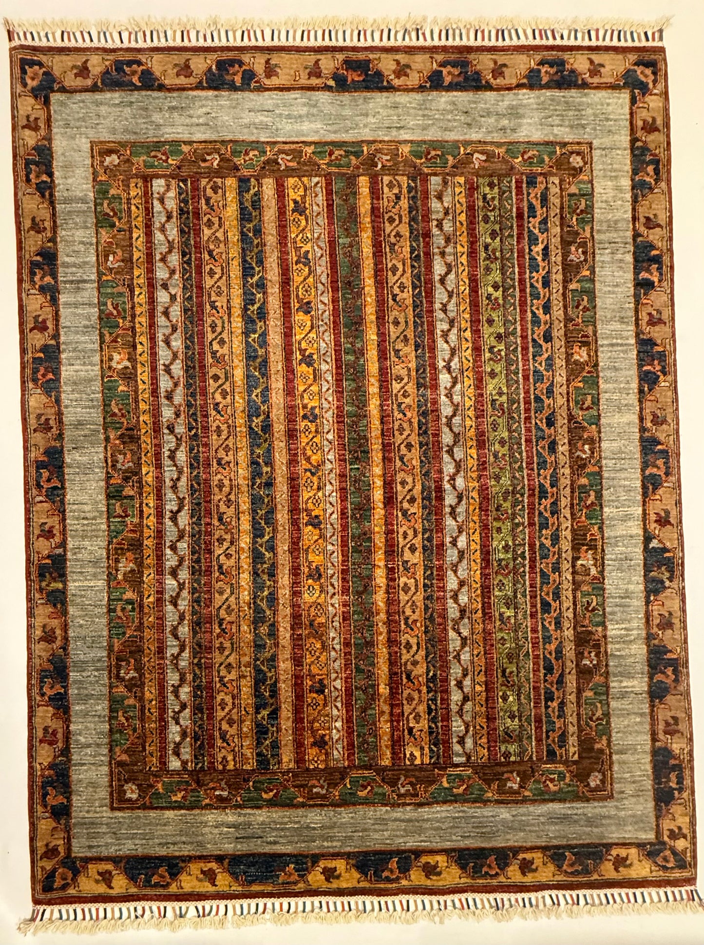 Handgemaakt Khorjin Tapijt 154 x 201 cm – Afghaans Handgeknoopt Wol