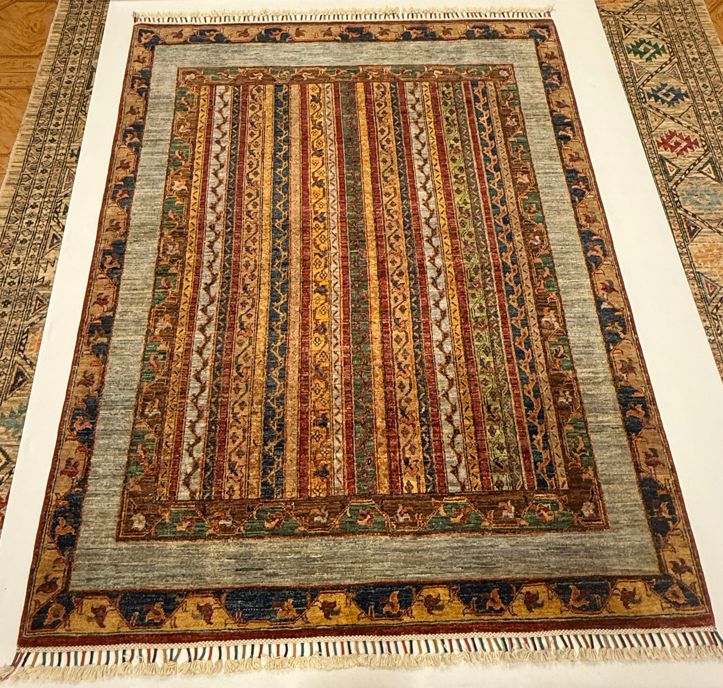 Handgemaakt Khorjin Tapijt 154 x 201 cm – Afghaans Handgeknoopt Wol