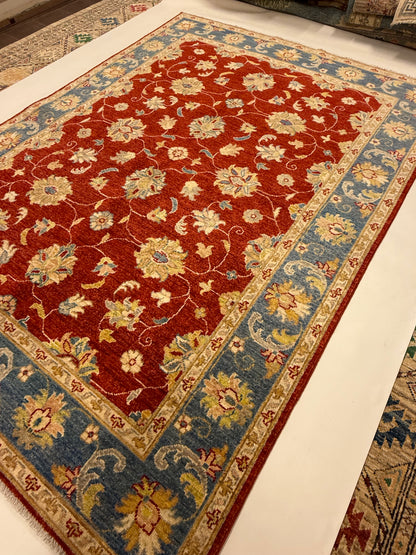 Farahan Ziegler Tapijt 147 x 198 cm – Handgeknoopt Afghaans Wol