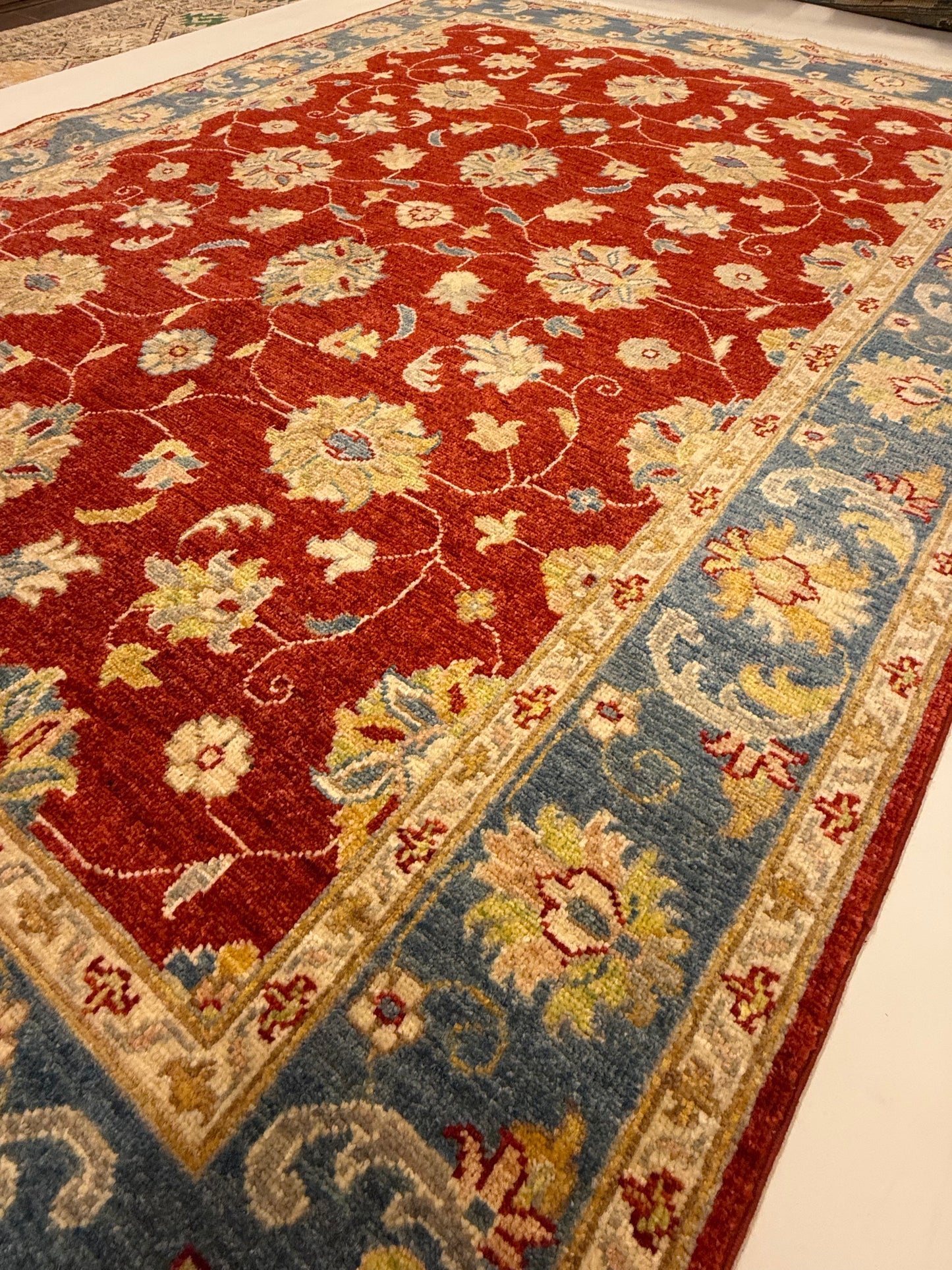 Farahan Ziegler Tapijt 147 x 198 cm – Handgeknoopt Afghaans Wol