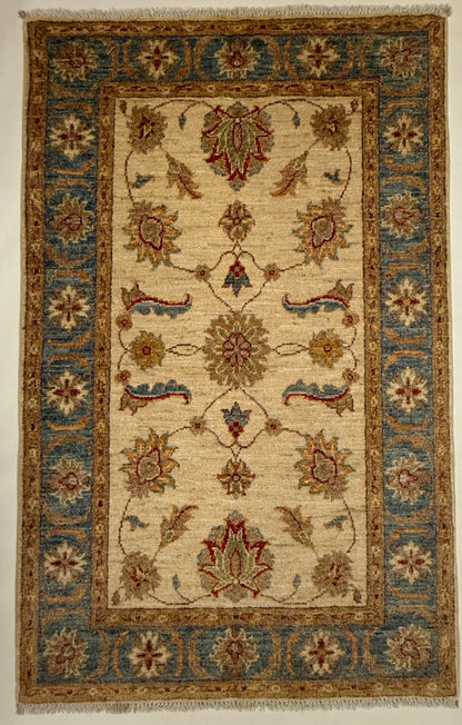 Handgeknoopt Afghaans Ziegler Farahan Tapijt 81 x 132 cm