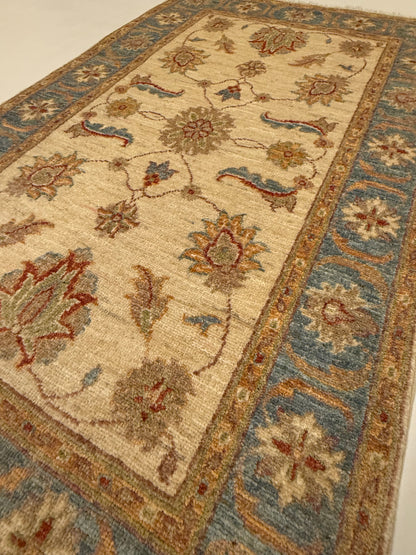 Handgeknoopt Afghaans Ziegler Farahan Tapijt 81 x 132 cm