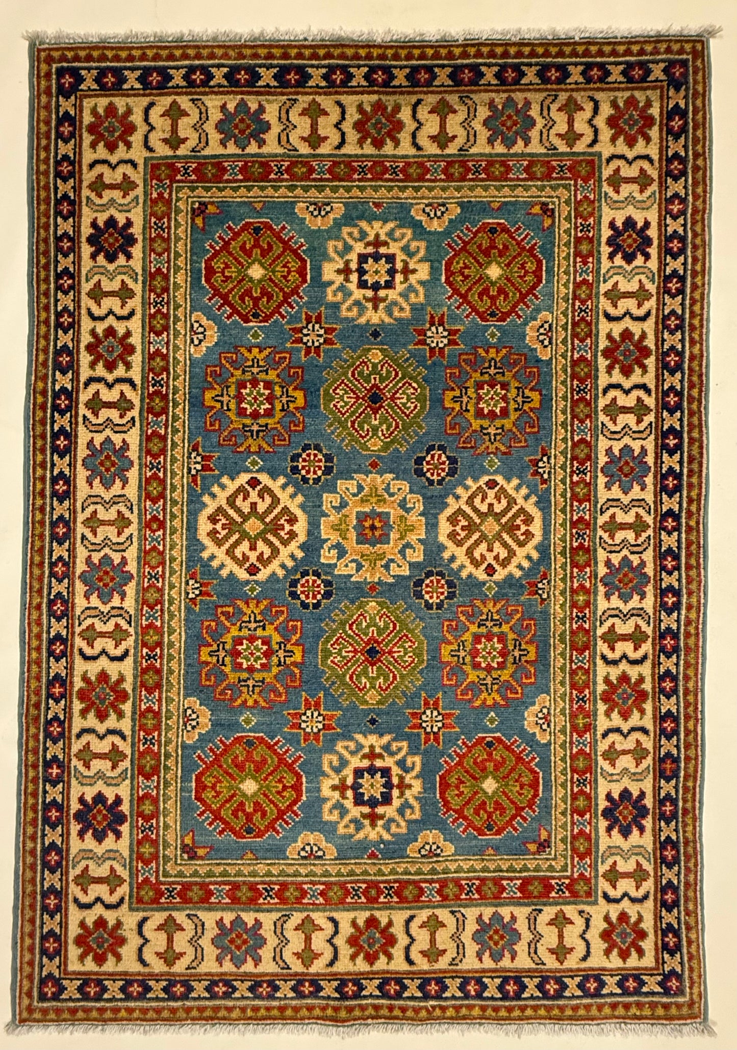 Handgeknoopt Kazak Tapijt 101 x 147 cm | Afghaans