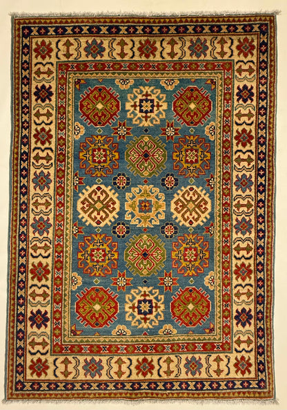 Handgeknoopt Kazak Tapijt 101 x 147 cm | Afghaans