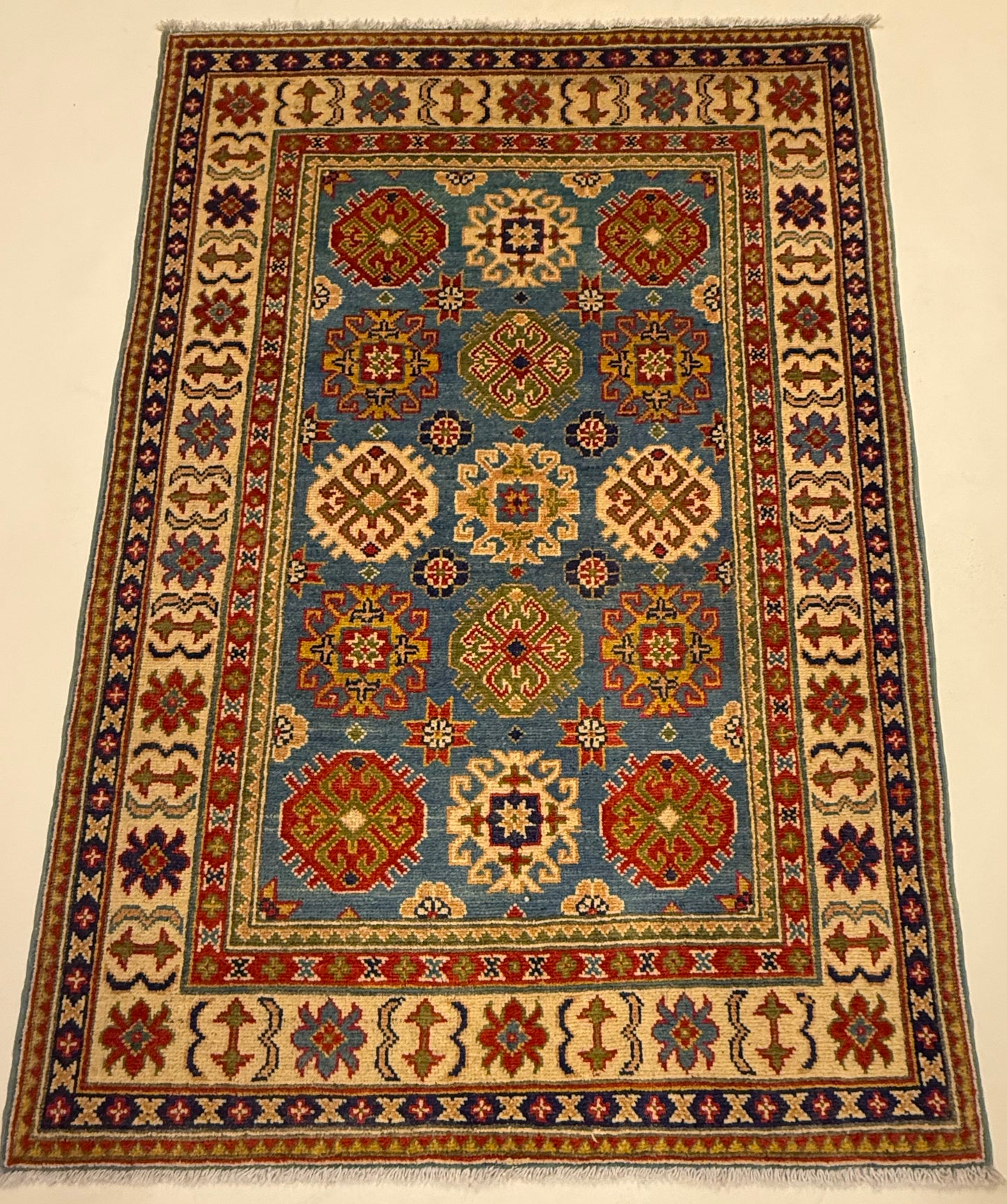Handgeknoopt Kazak Tapijt 101 x 147 cm | Afghaans
