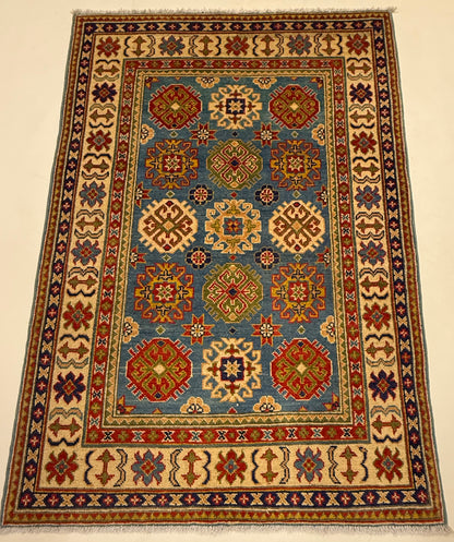 Handgeknoopt Kazak Tapijt 101 x 147 cm | Afghaans