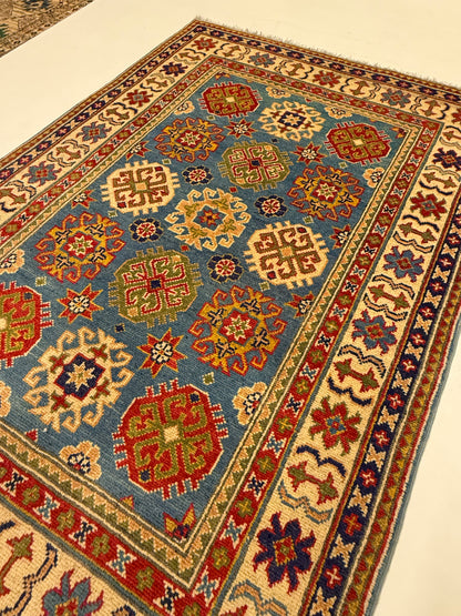 Handgeknoopt Kazak Tapijt 101 x 147 cm | Afghaans