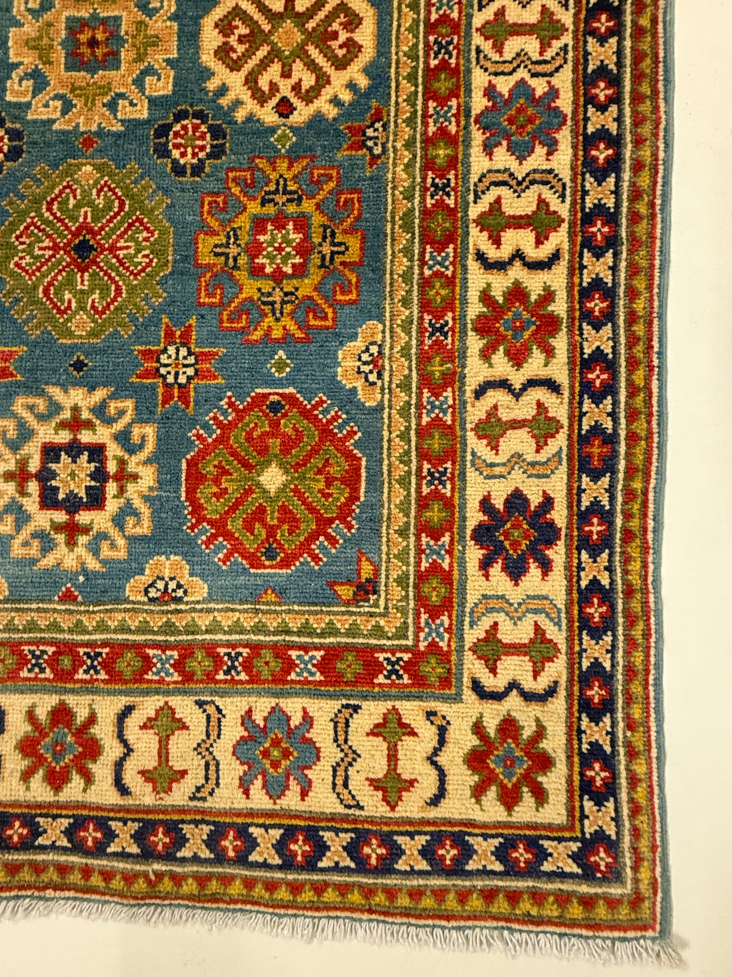 Handgeknoopt Kazak Tapijt 101 x 147 cm | Afghaans