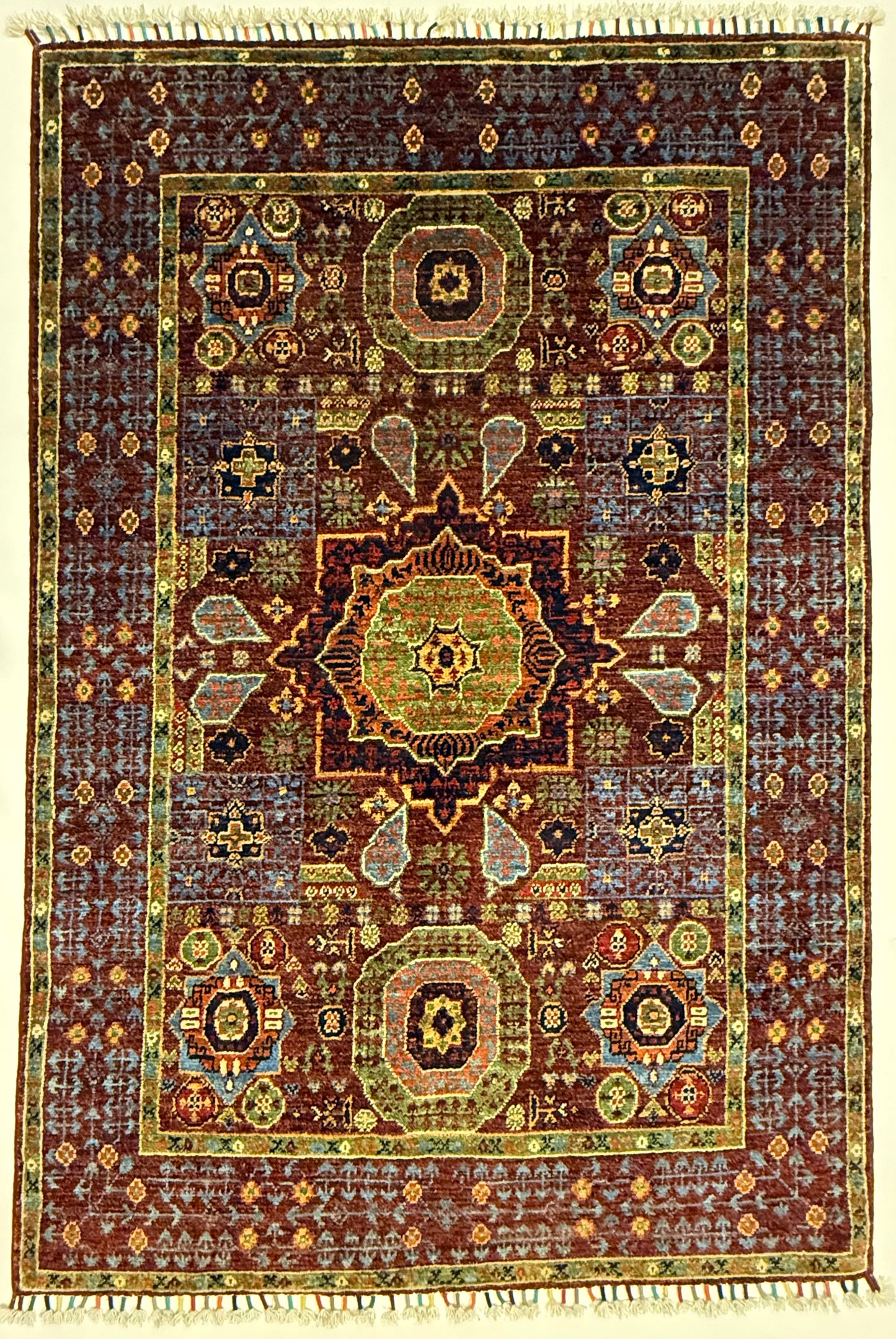 Handgeknoopt Mamluk Tapijt 102 x 152 cm | Afghaans