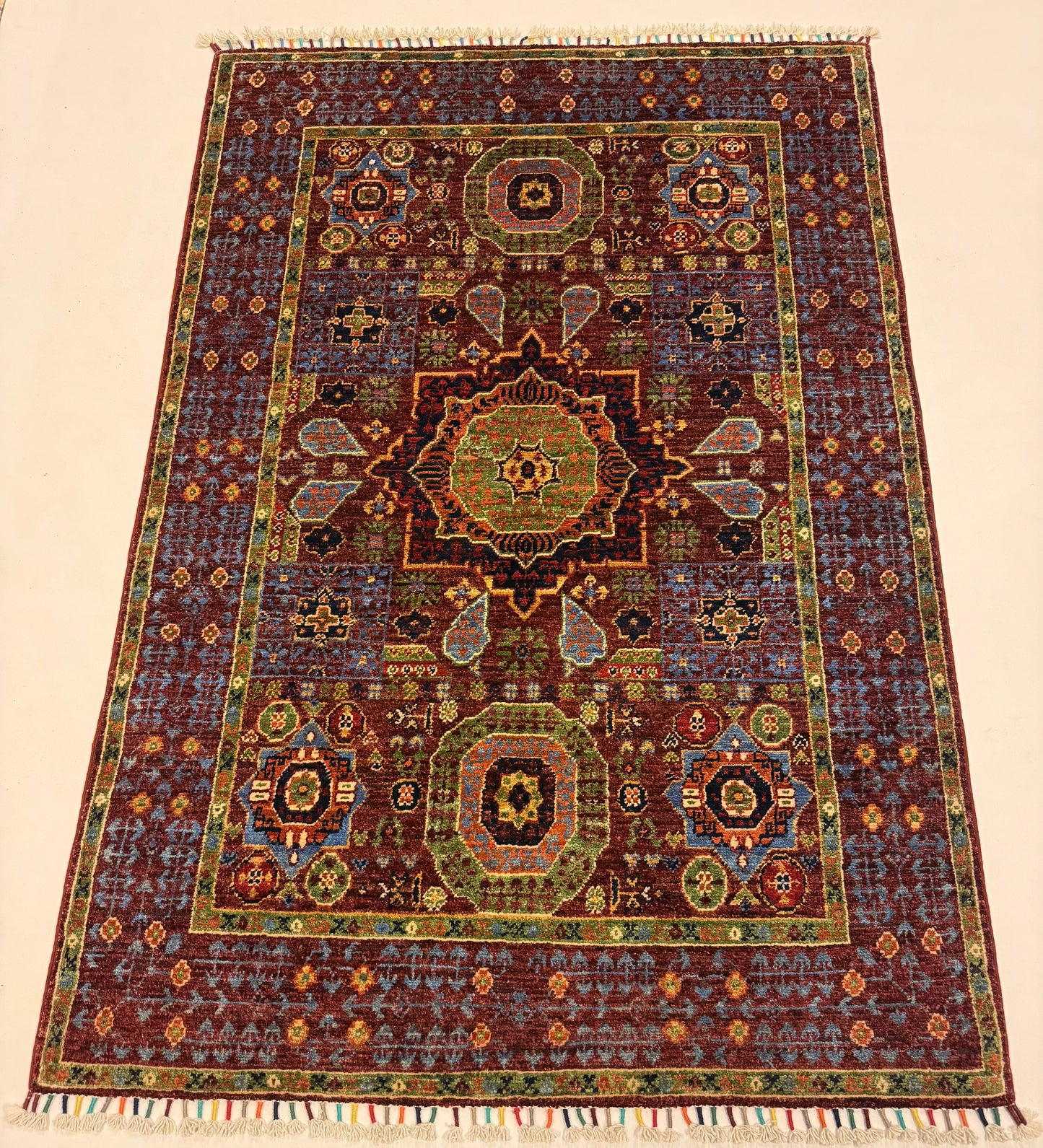 Handgeknoopt Mamluk Tapijt 102 x 152 cm | Afghaans
