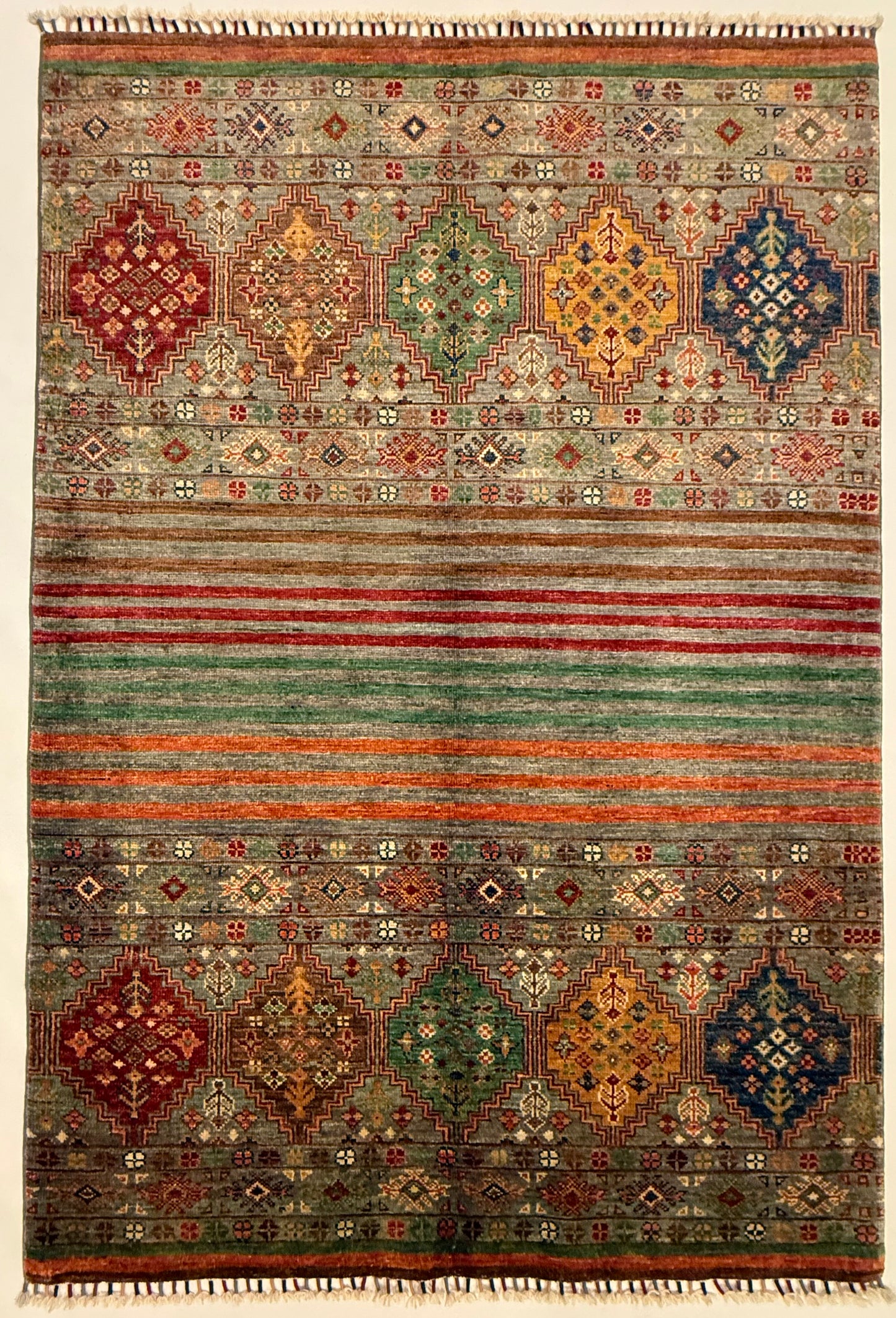 Handgemaakt Khorjin Tapijt 102 x 150 cm – Afghaans Handgeknoopt Wol