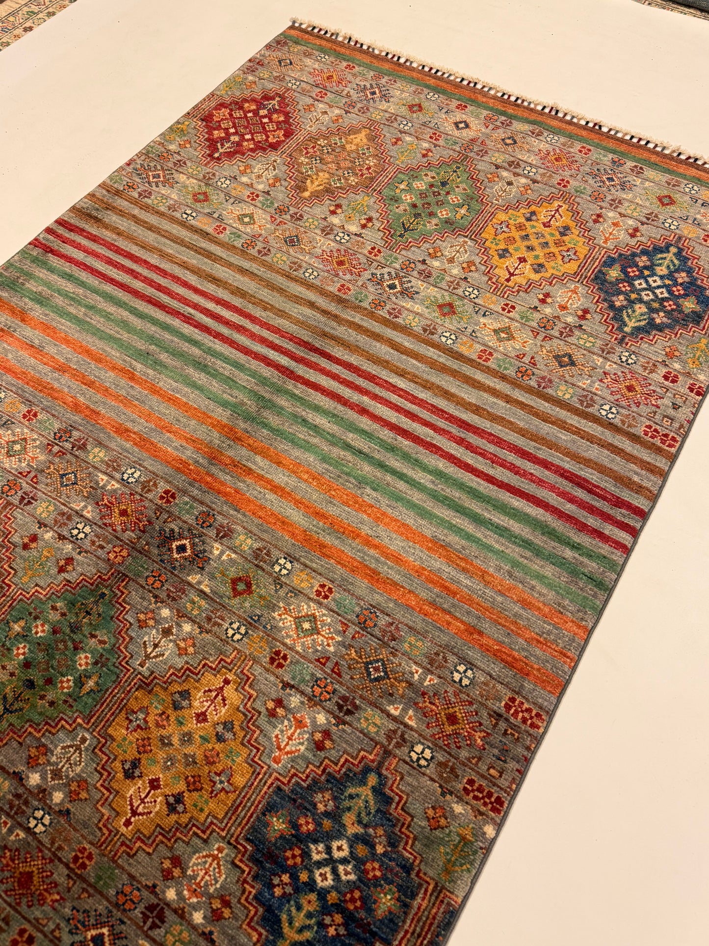Handgemaakt Khorjin Tapijt 102 x 150 cm – Afghaans Handgeknoopt Wol