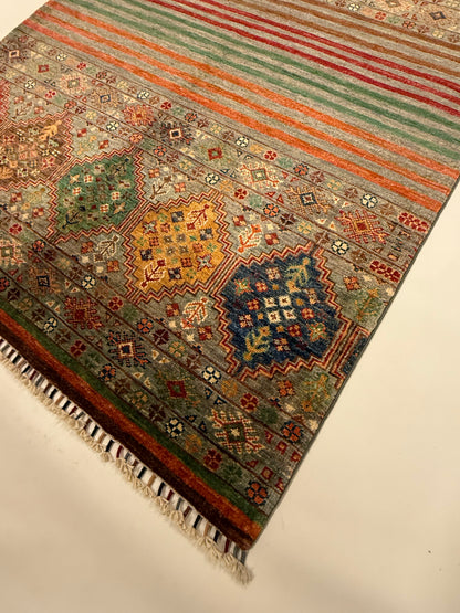Handgemaakt Khorjin Tapijt 102 x 150 cm – Afghaans Handgeknoopt Wol