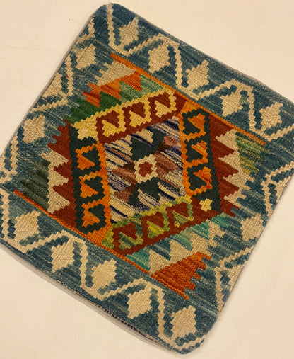 Afghaans Kelim Kussen 45 x 45 cm – Handgeweven Oosters Sierkussen