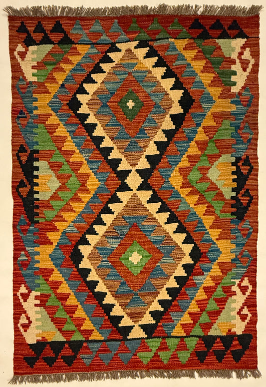 Afghaanse Kelim 76 x 115 cm – Handgeweven Wol