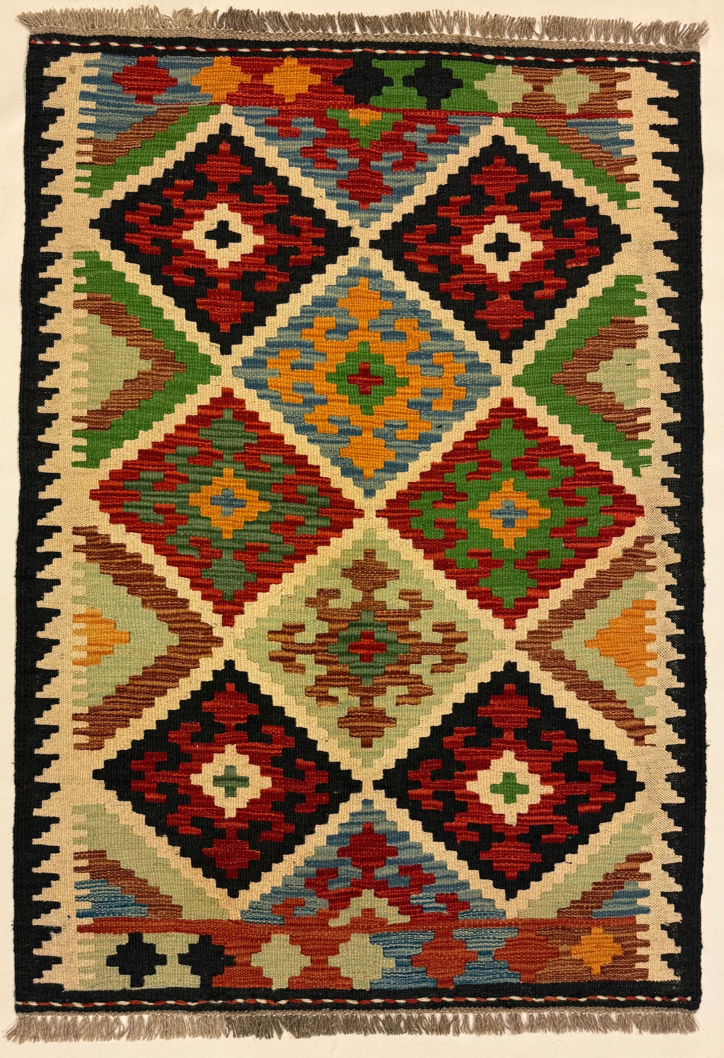 Afghaanse Kelim Handgeweven Vloerkleed | 82 x 120 cm