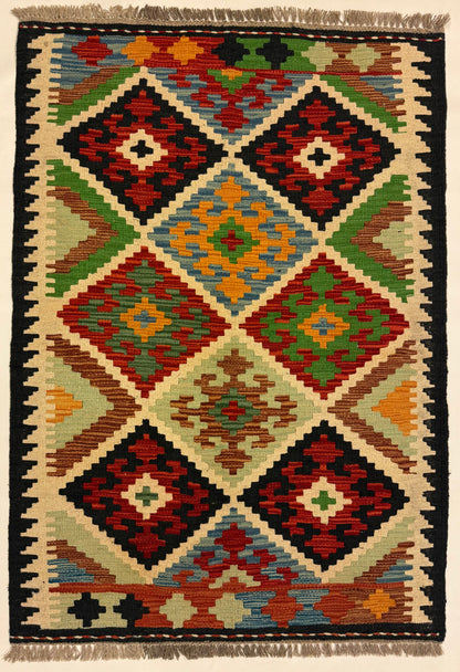 Afghaanse Kelim Handgeweven Vloerkleed | 82 x 120 cm