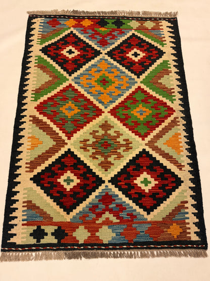 Afghaanse Kelim Handgeweven Vloerkleed | 82 x 120 cm