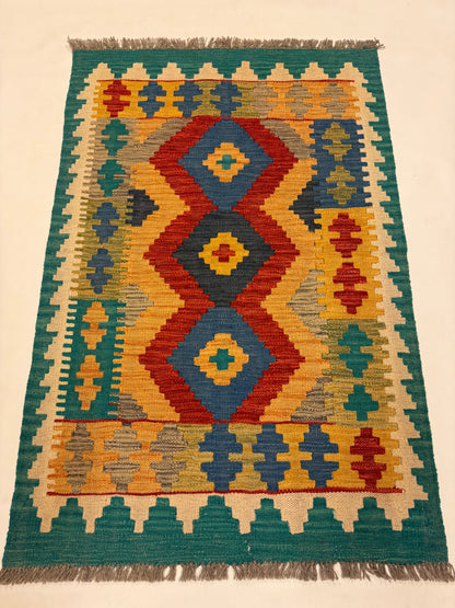 Afghaanse Kelim Handgeweven Vloerkleed | 82 x 124 cm
