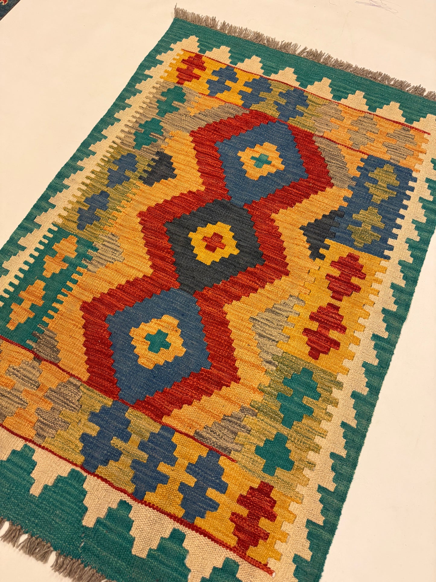 Afghaanse Kelim Handgeweven Vloerkleed | 82 x 124 cm