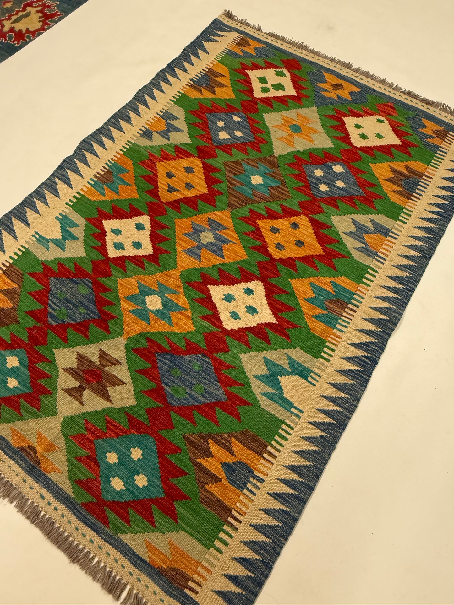 Afghaanse Kelim Handgeweven Vloerkleed | 99 x 152 cm