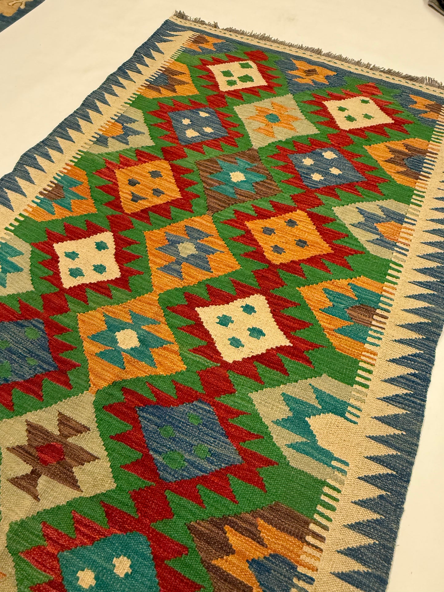 Afghaanse Kelim Handgeweven Vloerkleed | 99 x 152 cm