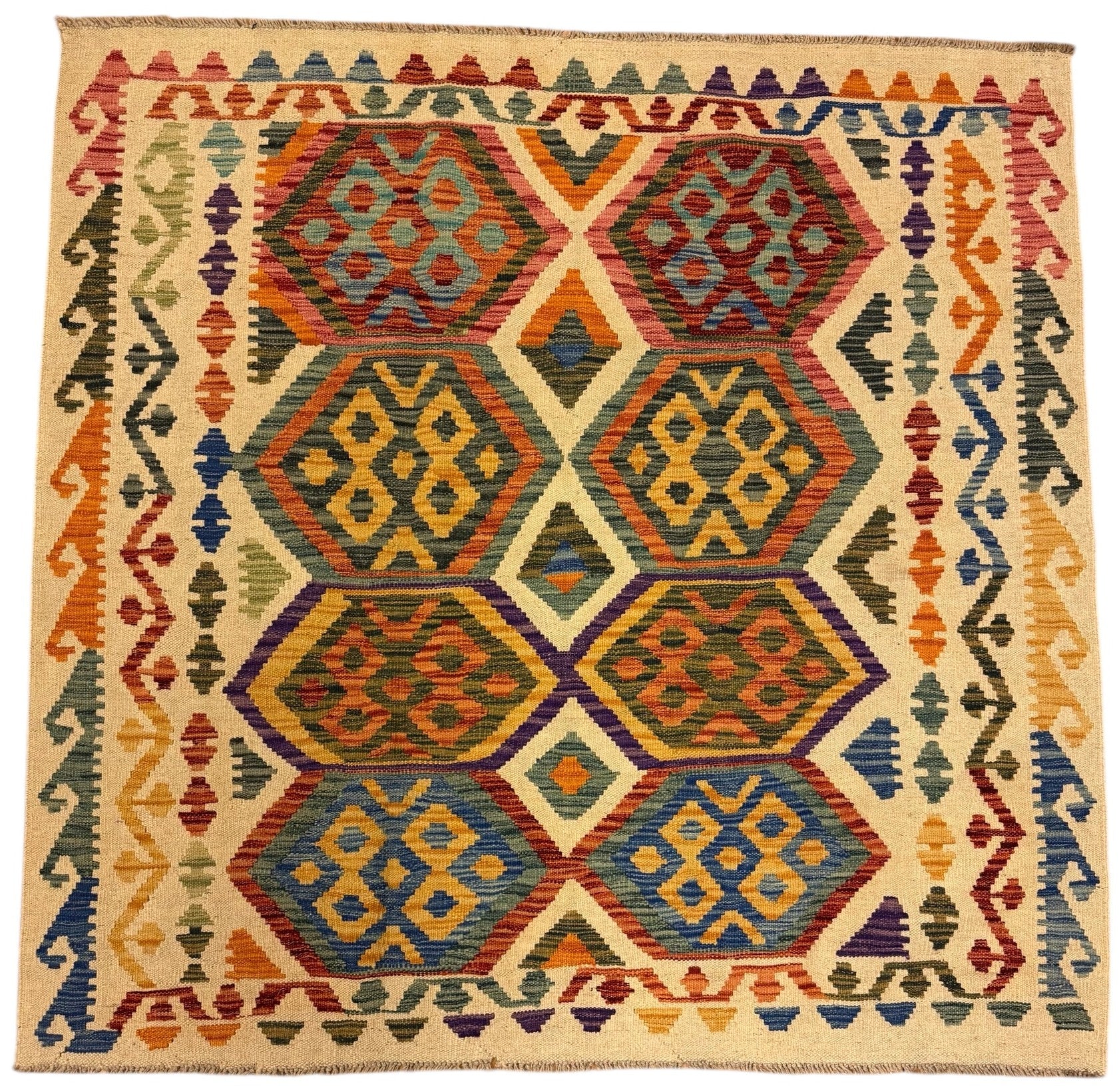 AFGHAANSE KELIM 152 X 156 CM