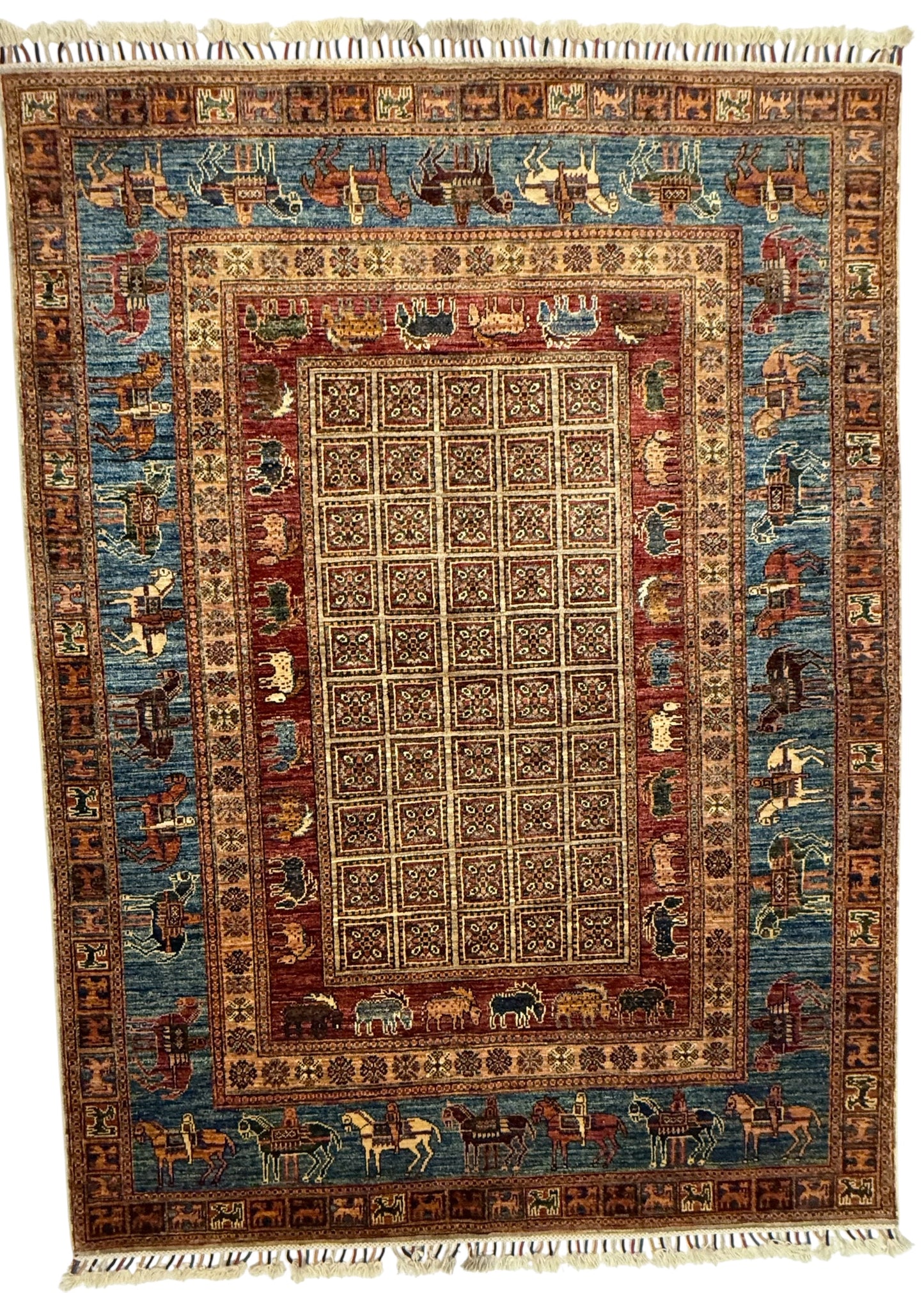 Handgeknoopt Afghaans Mamluk Tapijt 156 x 209 cm | Ziegler Design
