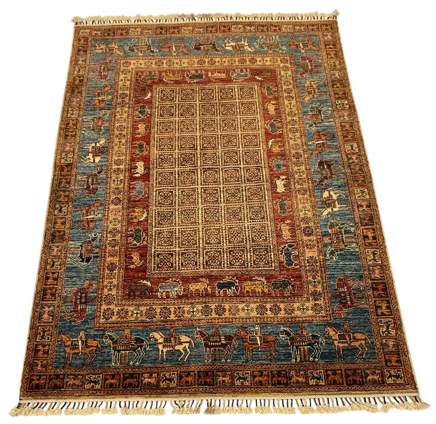 Handgeknoopt Afghaans Mamluk Tapijt 156 x 209 cm | Ziegler Design
