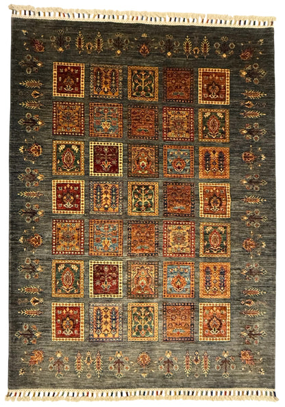 Gabbeh Bakhtiar Tapijt 152 x 206 cm – Handgeknoopt Afghaans Wol