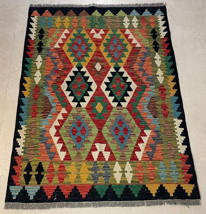 Afghaanse Kelim 101 x 148 cm | Handgeweven | 100% Schapenwol