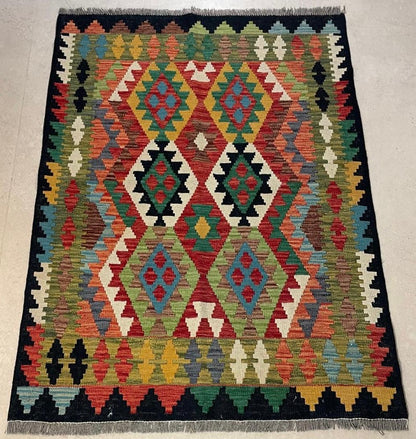 Afghaanse Kelim 101 x 148 cm | Handgeweven | 100% Schapenwol
