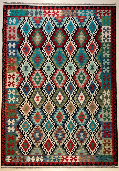 Afghaanse Kelim 203 x 300 cm – Handgeweven 100% Wol